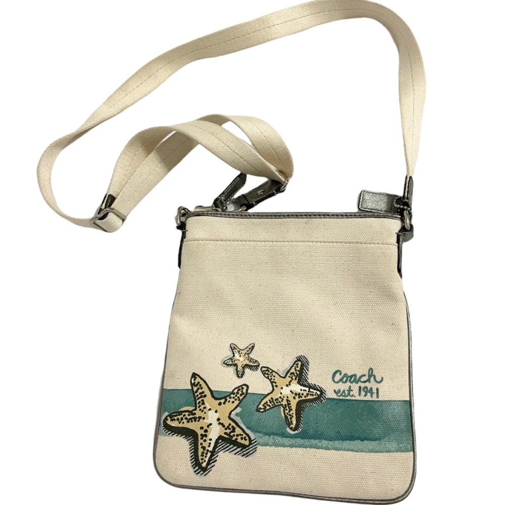copy - Coach Starfish Canvas Crossbody Bag in Cream